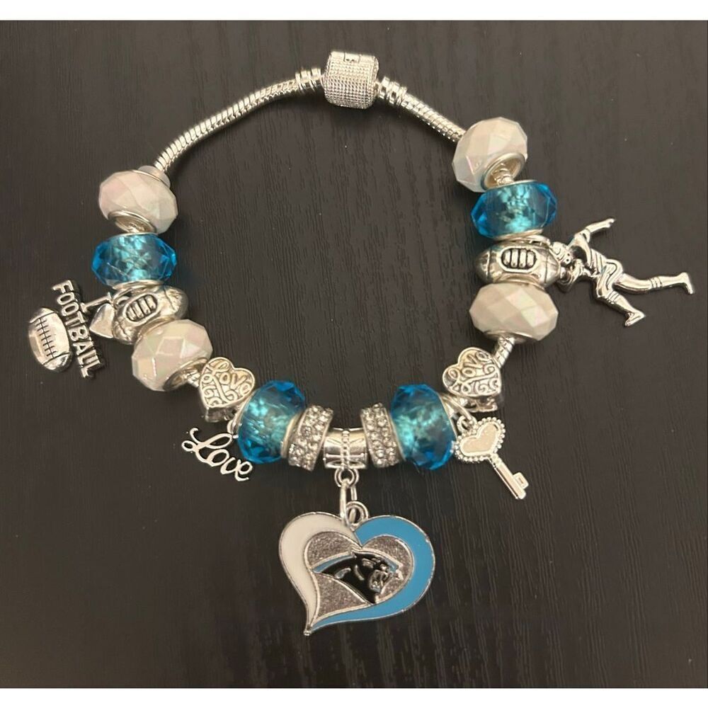 North Carolina Panthers Charm Bracelet